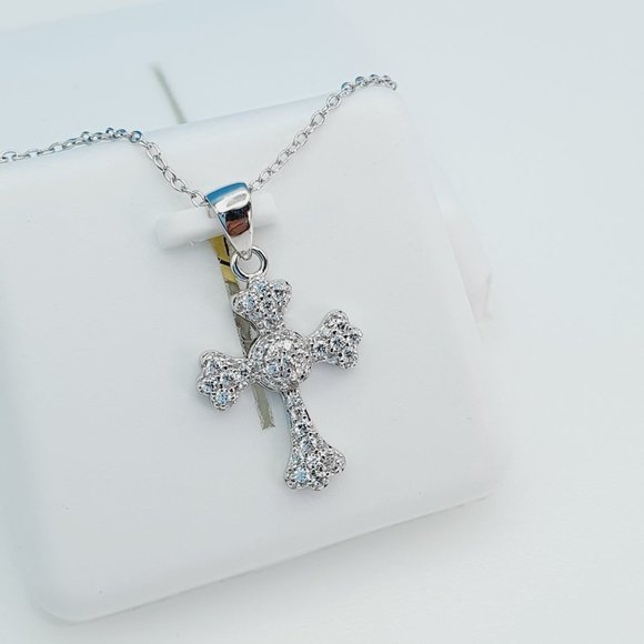 1CT 925 Sterling Silver Cubic Zirconia Necklace \